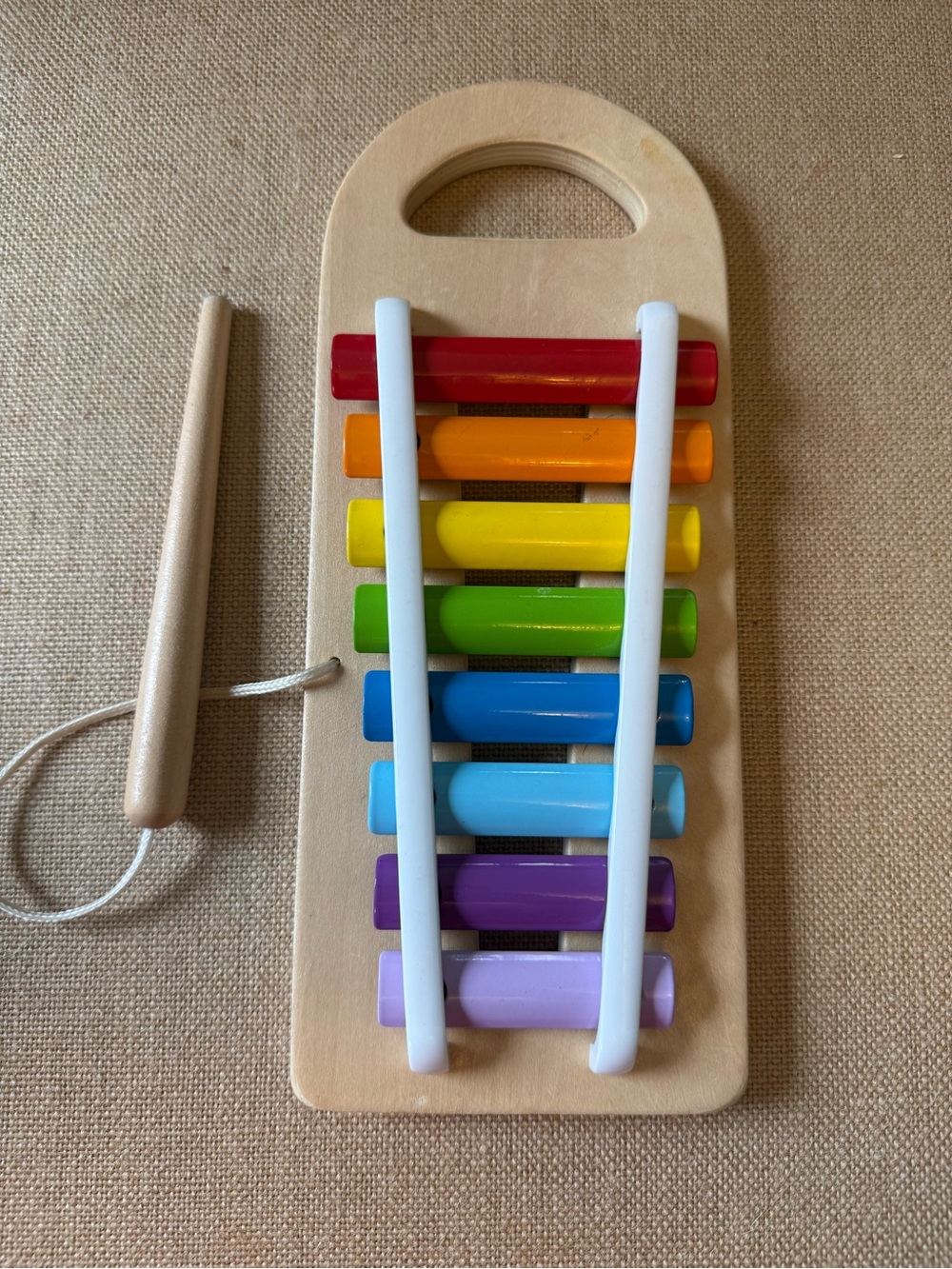 Wooden Rainbow Xylophone Toy for Kids - Multicolor